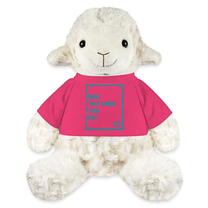 Spreadshirt Personalisiertes Kuscheltier Schaf Mit Foto Oder Wunschtext | Plüschschaf Annika Selbst