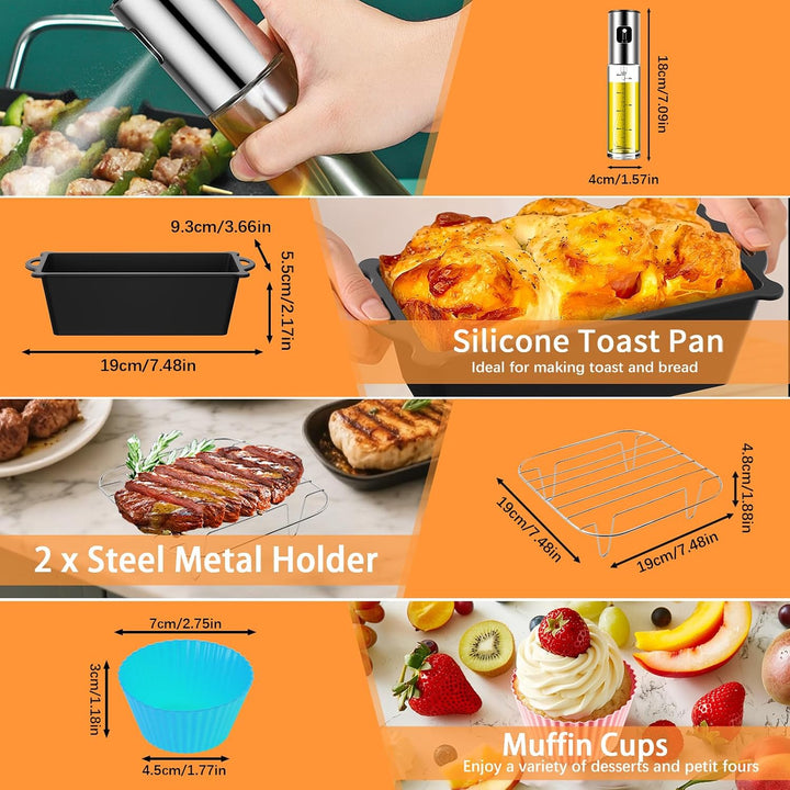 Heissluftfritteuse Zubehör für COSORI Turbo Tower Compact 8,6L Double Stack Airfryer(DC861), Silikon