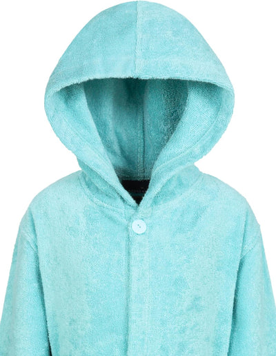 Morgenstern Bademantel Kinder Mädchen Jungen Frottee Baumwolle Kapuze OEKO-TEX Kinderbademantel 140