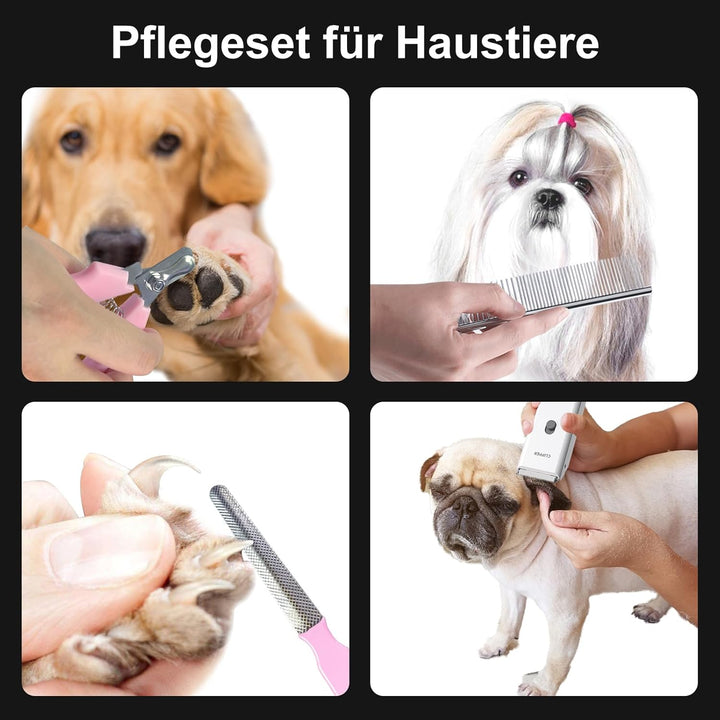 ENSSU Hundeschermaschine für dichtes Fell, wiederaufladbare Hundeschermaschine Katzenpflege Trimmer,