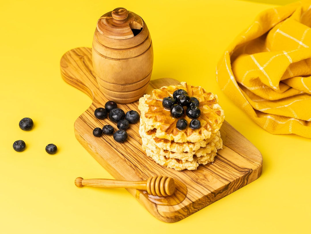 SOLTAKO Olivenholz Honigtopf/Honigbehälter Honey