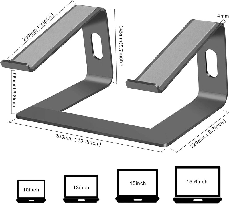 Orionstar Laptop Ständer, Ergonomischer Laptop Stand für Schreibtisch, Aluminium Laptop Halterung mi