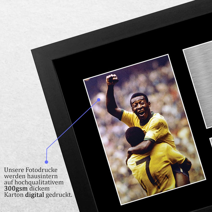 HWC Trading Pele A4 Gerahmte Signiert Gedruckt Autogramme Bild Druck-Fotoanzeige Geschenk Für Brazil