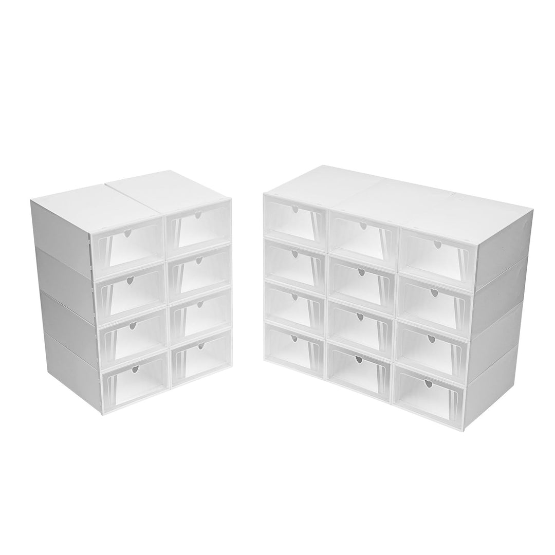 20er Set Schuhboxen Stapelbarer Schuh-Organizer transparente Schuhkartons aus Kunststoff(33 * 23 * 1