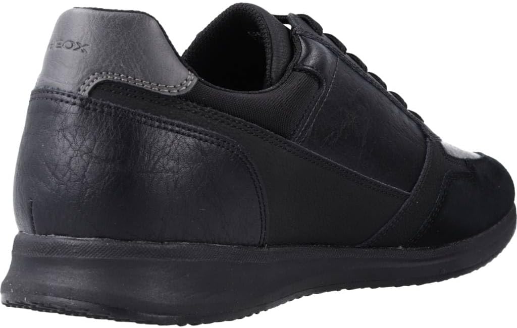 Geox Herren U Avery A Sneaker 44 EU Schwarz, 44 EU Schwarz