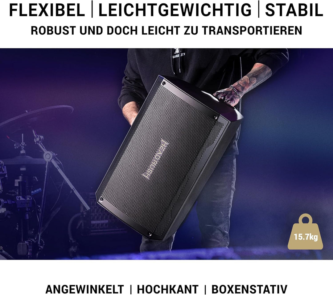 HeadRush FRFR112 MKII 2500W E Gitarre und Bass Verstärker, 12" Fullrange linearer Frequenzgang Bluet