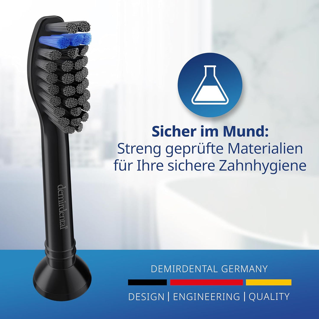 8er demirdental Ersatzbürsten passend für Philips Sonicare, Aktivkohle Aufsätze & Aufsteckbürsten, M