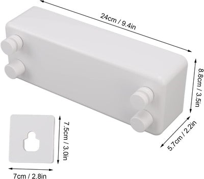 CHICIRIS An der Wand Montierte Einziehbare Wäscheleine, Doppelte Wäscheleine 13,8 Fuss Sicher Strapa