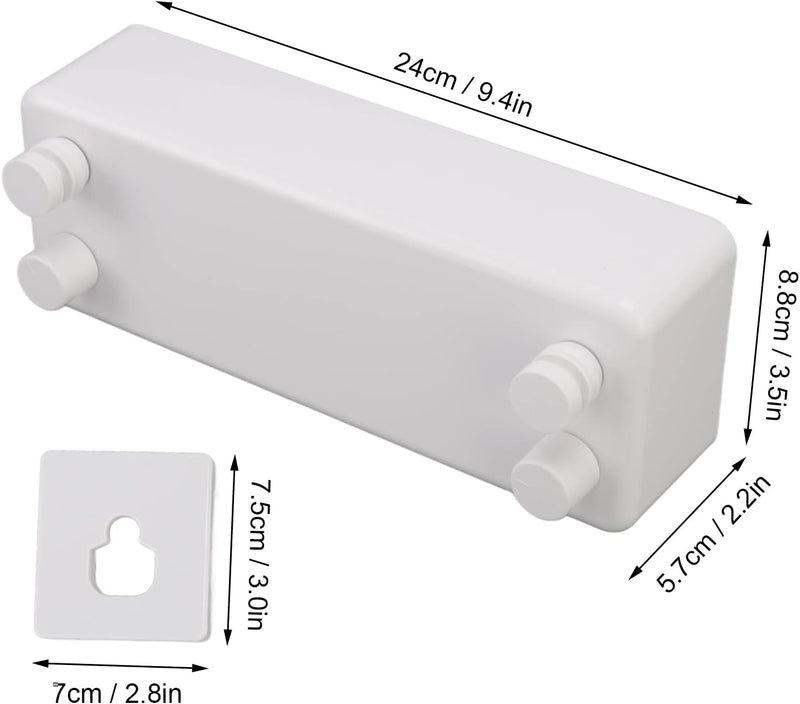 CHICIRIS An der Wand Montierte Einziehbare Wäscheleine, Doppelte Wäscheleine 13,8 Fuss Sicher Strapa