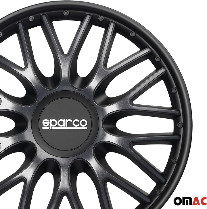 Sparco Satz Radzierblenden Roma 14-Zoll Grau/Schwarz