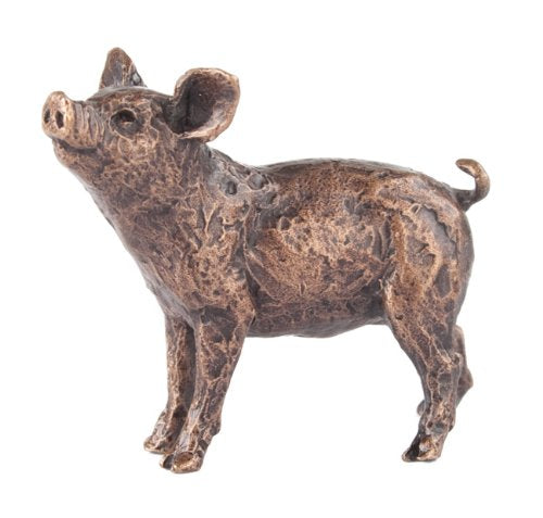 Butler & Peach - Massives Bronze-Miniaturschwein