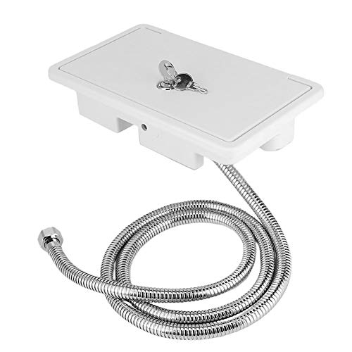 EBTOOLS RV-Dusche, Aussenduschkabine Heiss-Kaltschalter RV-Duschkopf mit 2 Schlüsseln Kit für Marine