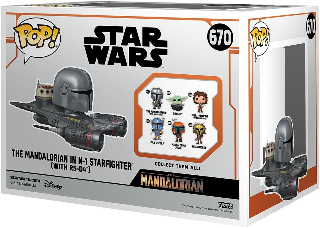 Funko Pop! Rides: Star Wars: The Mandalorian S9 - Mandalorian in N1 Starfighter - Vinyl-Sammelfigur