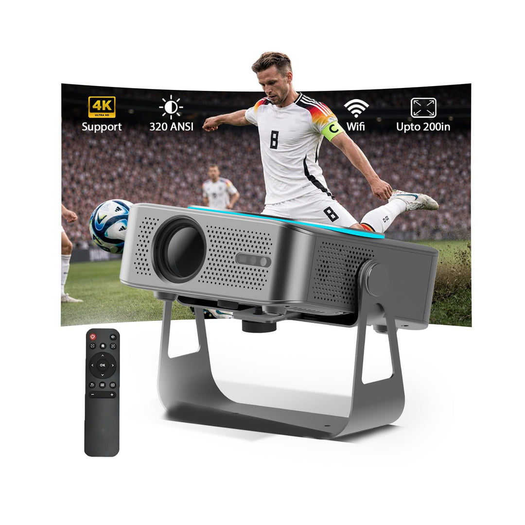 Beamer mit WiFi &amp; Bluetooth von MMOBIEL – Native 1080P, 320 ANSI, 4K Unterstützung, Auto Trapezkorre
