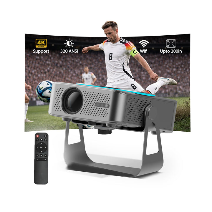 Beamer mit WiFi &amp; Bluetooth von MMOBIEL – Native 1080P, 320 ANSI, 4K Unterstützung, Auto Trapezkorre