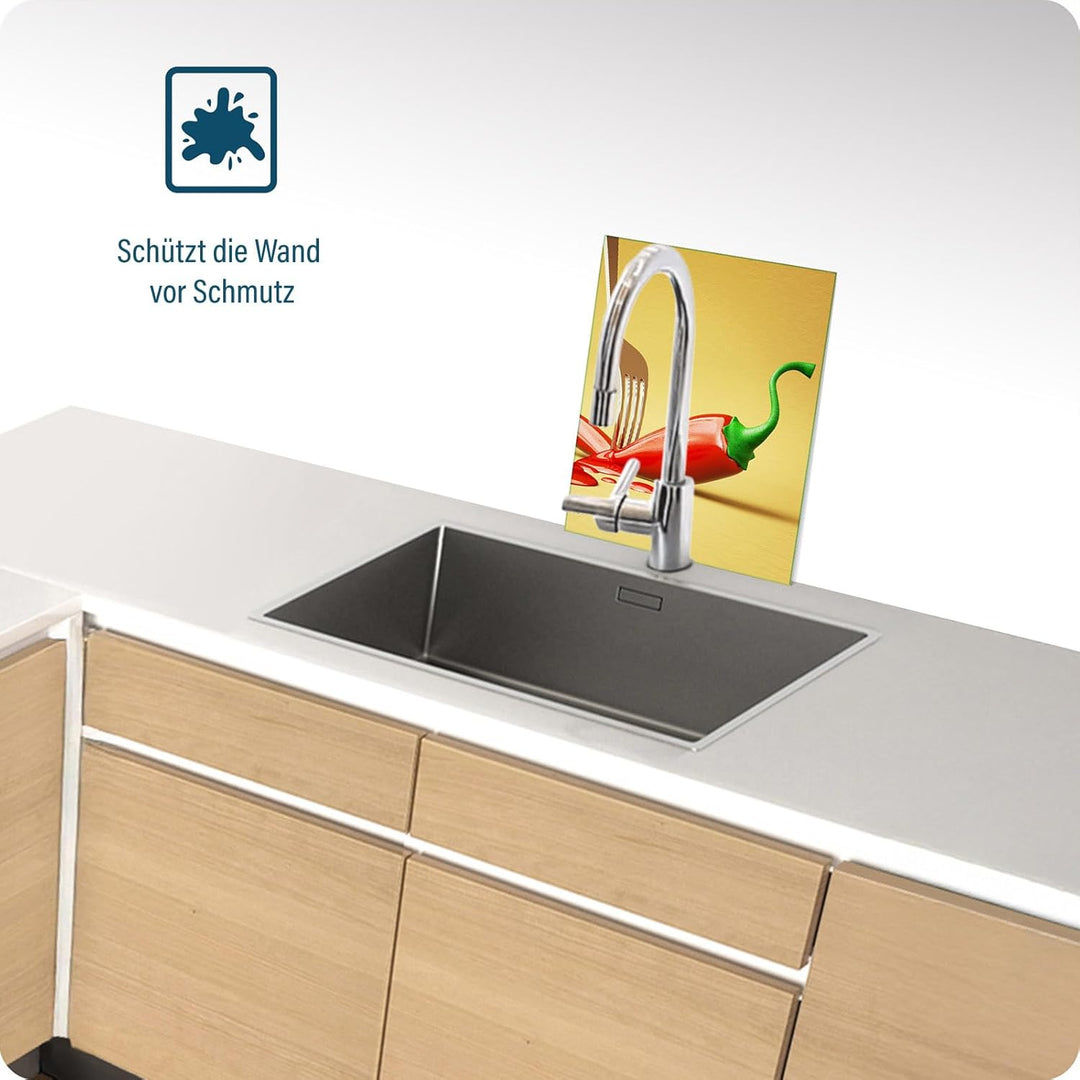 SFArt Herdabdeckung Glas – Gehärtetes Glas Schneidebrett & Ceranfeld Abdeckplatte 1 Teilig 30x40– Hy