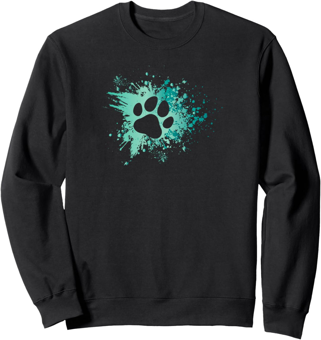 Hundepfotenabdruck und Hundefreunde, Geschenk für Hundebesitzer Sweatshirt