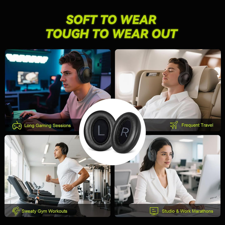 Ersatz Ohrpolster für Bose NC700 / 700 Noise Cancelling Kopfhörer, Aurivor Lammfell-Leder Ohrkissen-
