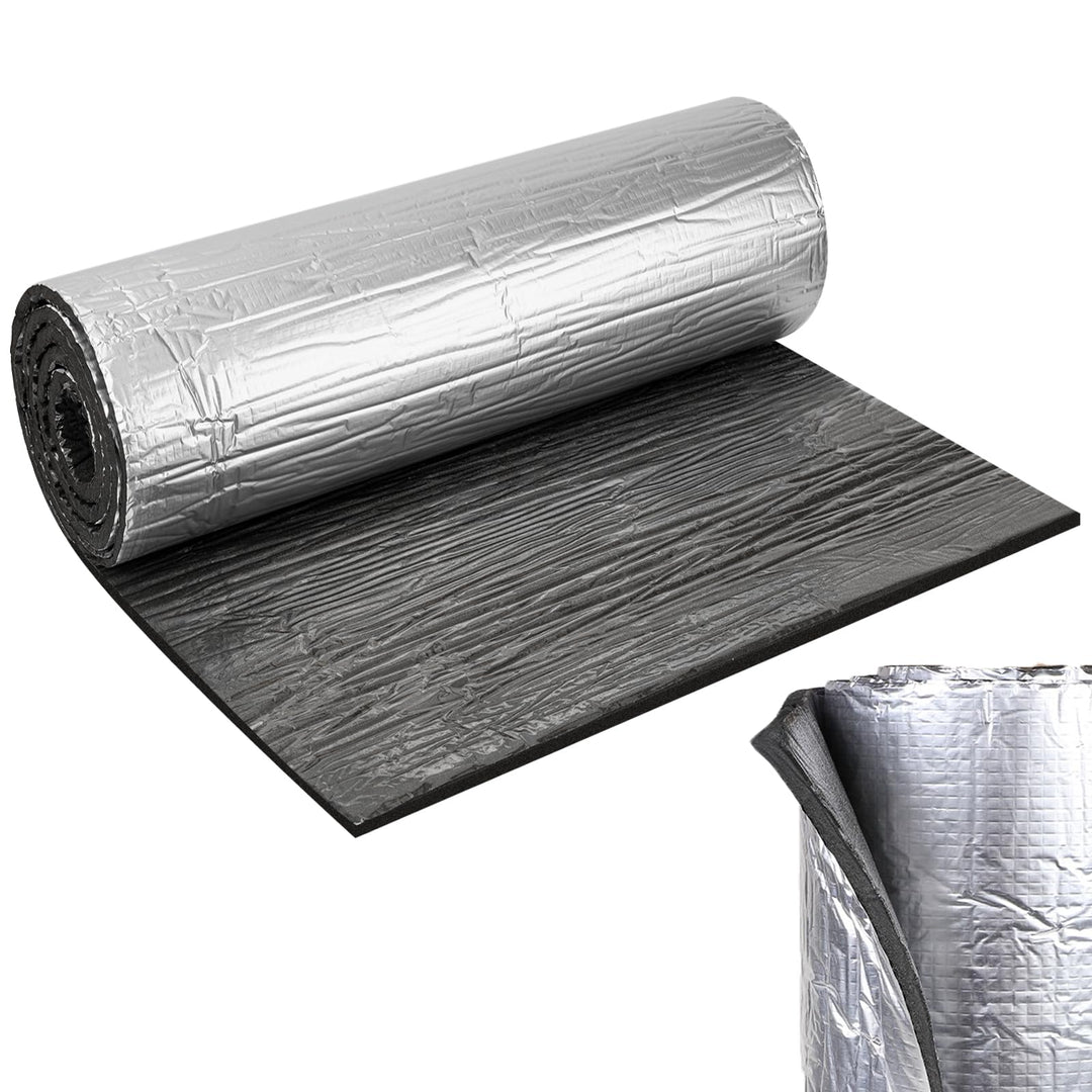 Baketron Dämmmatte mit Aluminiumfolie Selbstklebend 10mm Schallschutzmatte Feuchtigkeitsfest, Feuerf