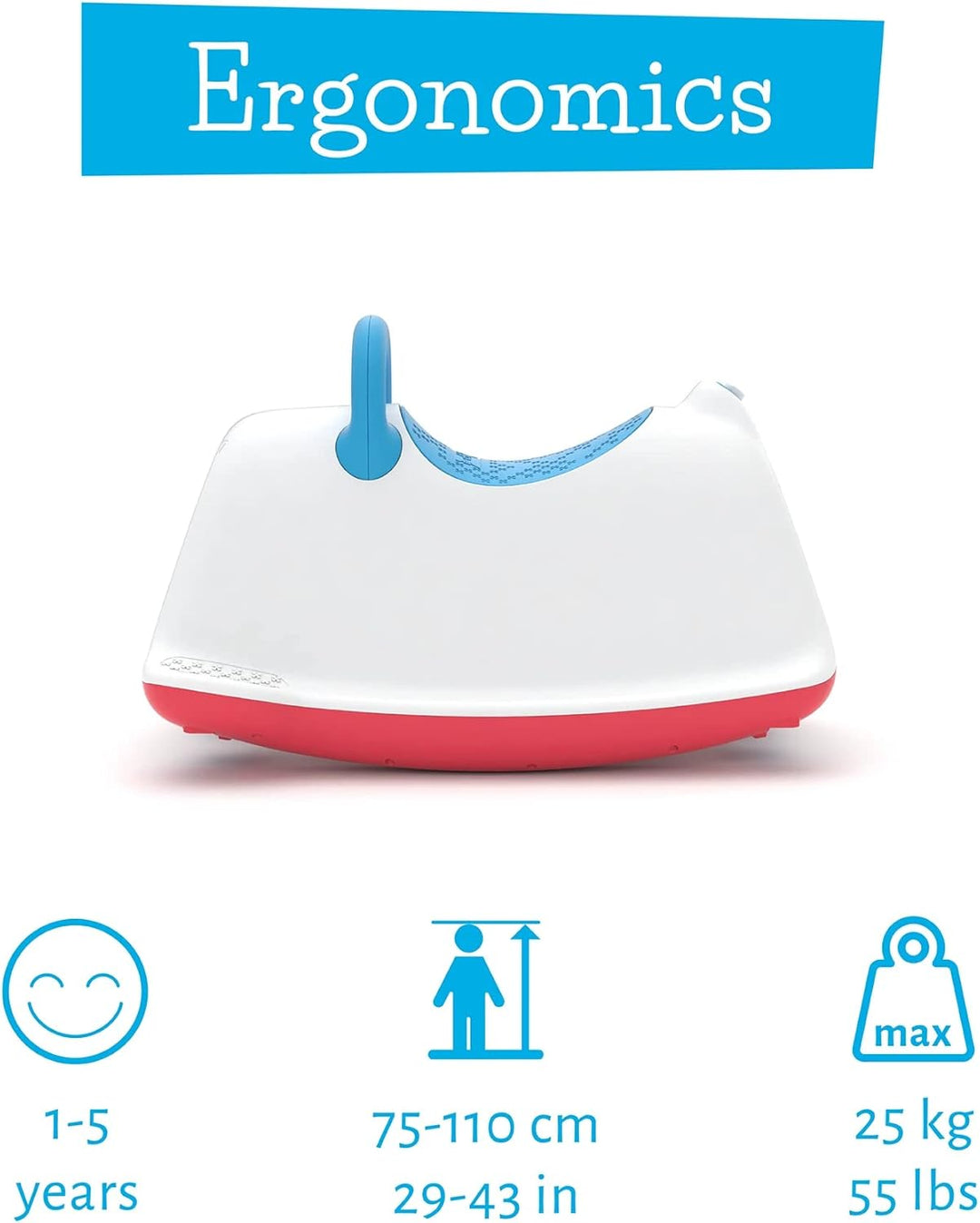 Chillafish Trackie 4-in-1: Wippe, lauflernhilfe, rutschauto & Zug spielen für Kinder 1-5 Jahre, mit