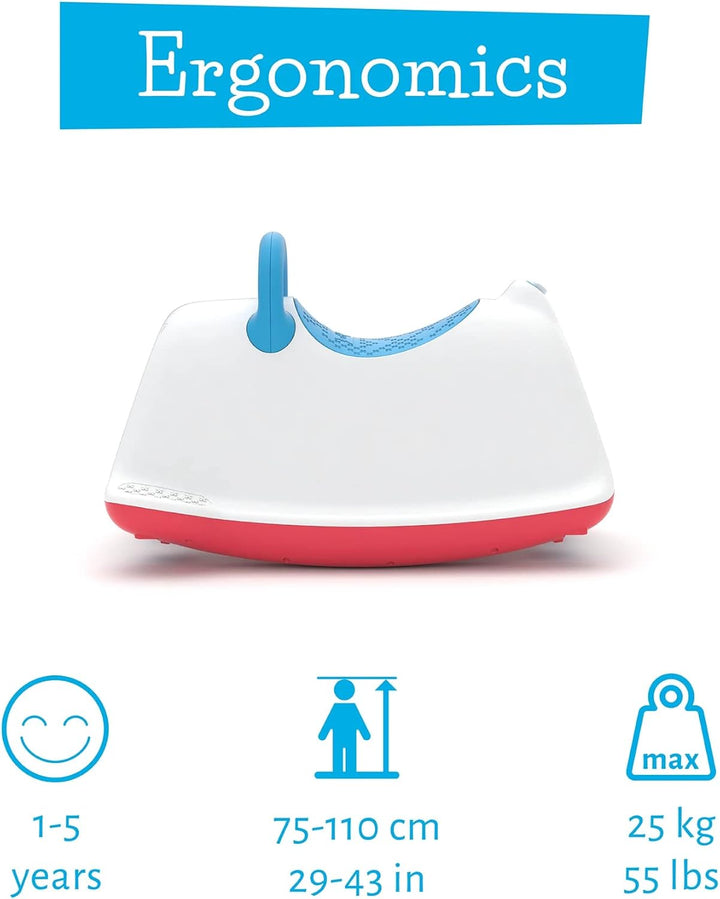 Chillafish Trackie 4-in-1: Wippe, lauflernhilfe, rutschauto & Zug spielen für Kinder 1-5 Jahre, mit