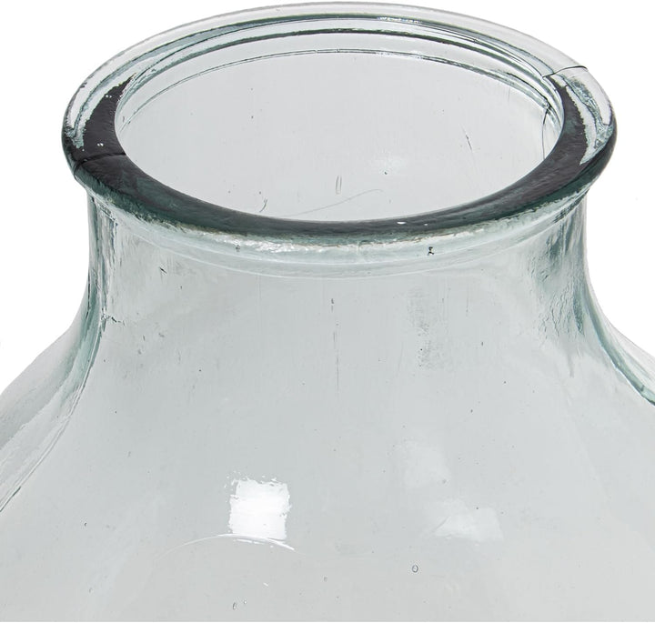 JARRÓN VIDRIO RECICLADO 12L TRANSPARENTE °29X36CM