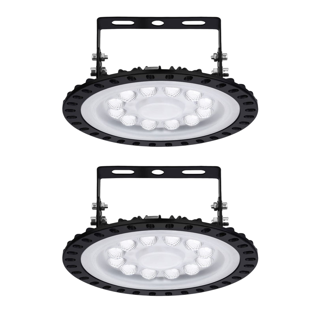 Sararoom 50W LED Strahler Hallenstrahler, 2 Pack 4000LM UFO Industrielampe Werkstattlampe, 6500K Kal