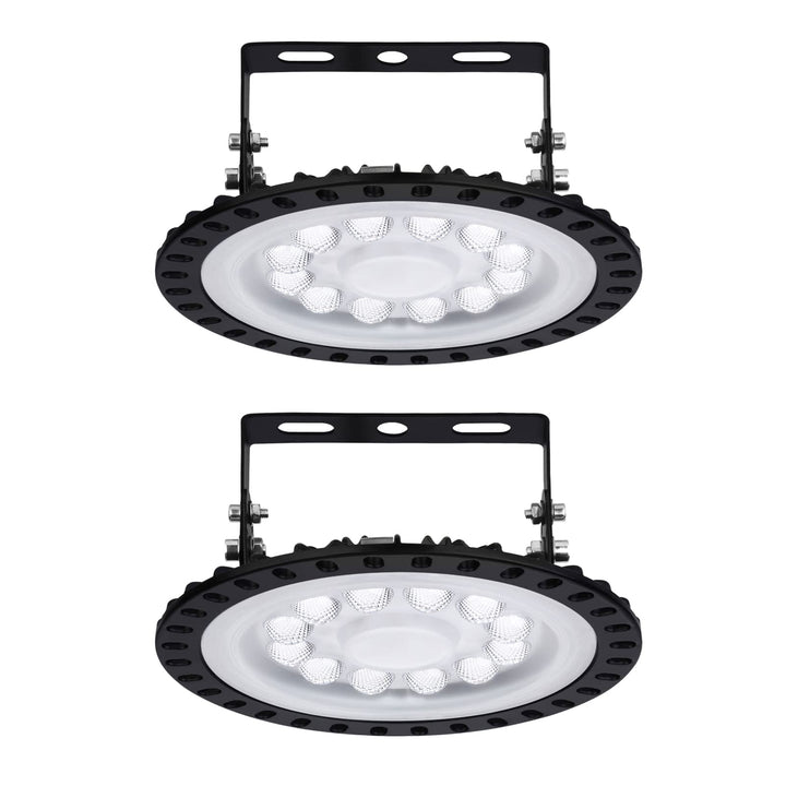 Sararoom 50W LED Strahler Hallenstrahler, 2 Pack 4000LM UFO Industrielampe Werkstattlampe, 6500K Kal