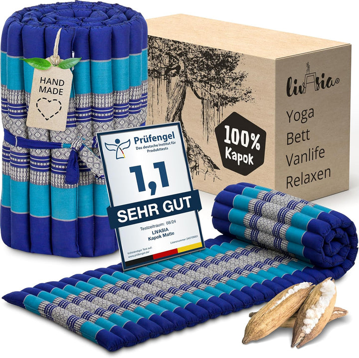 livasia Rollmatte Rollmatratze L-200x110x4,5cm, Gästebett Gästematratze 1 Person, Reisebett Kofferra