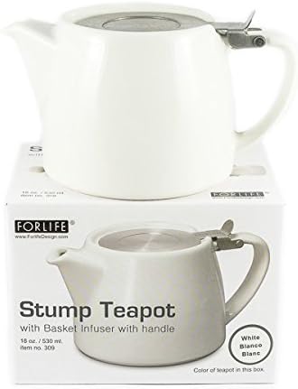 Forlife Porzellan Teekanne "Stump", weiss, 0.5L, Weiss