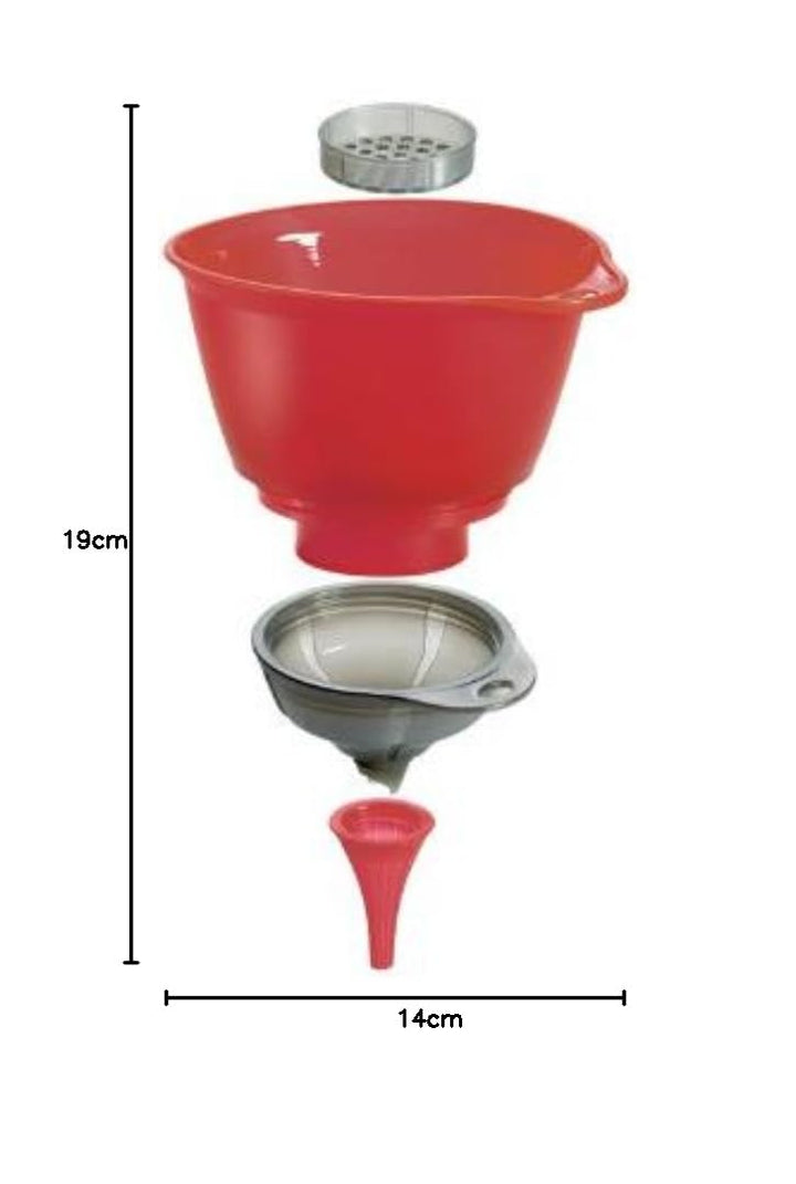 Cuisipro Universaltrichter Küchenhelfer, Silikon, rot 1 Rot, 1 Rot