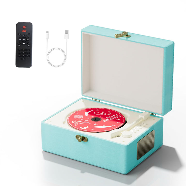 Yintiny Blue Time Musikbox CD-Player mit Lautsprechern für Heimdekoration