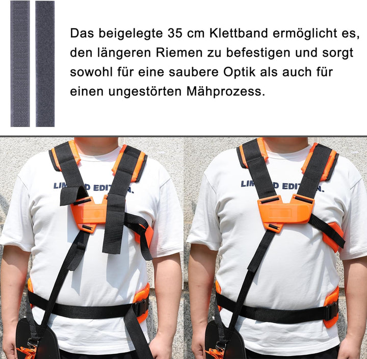Neegool doppelte Schultergurte, sichere und Bequeme verstellbare professionelle Gurte für Rasenmäher