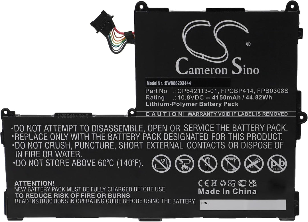 vhbw Akku kompatibel mit Fujitsu Stylistic Q704 Tablet Pad (4150mAh, 10,8V, Li-Polymer)
