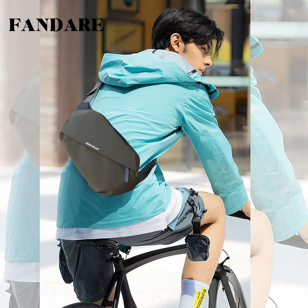 FANDARE Ultraleicht Brusttasche Sling Rucksack mit USB-Ladeanschluss Geschäft Daypacks für Herren Sc