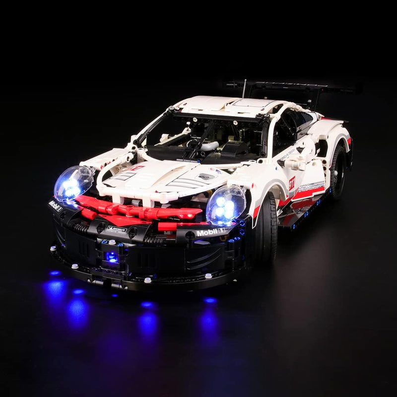 GEAMENT LED Beleuchtungsset für Technic Porsche 911 RSR Rennwagen Building Blocks Modell Kompatibel