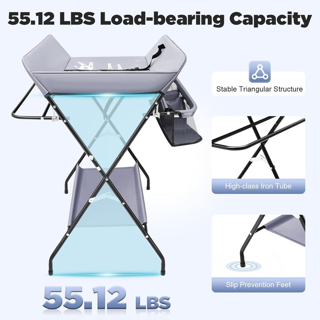 Baby Wickelkombi Mobiler Bade-Wickeltisch faltbar,klappbare Wickelkommode mobiler,Wickeltisch mit Wi