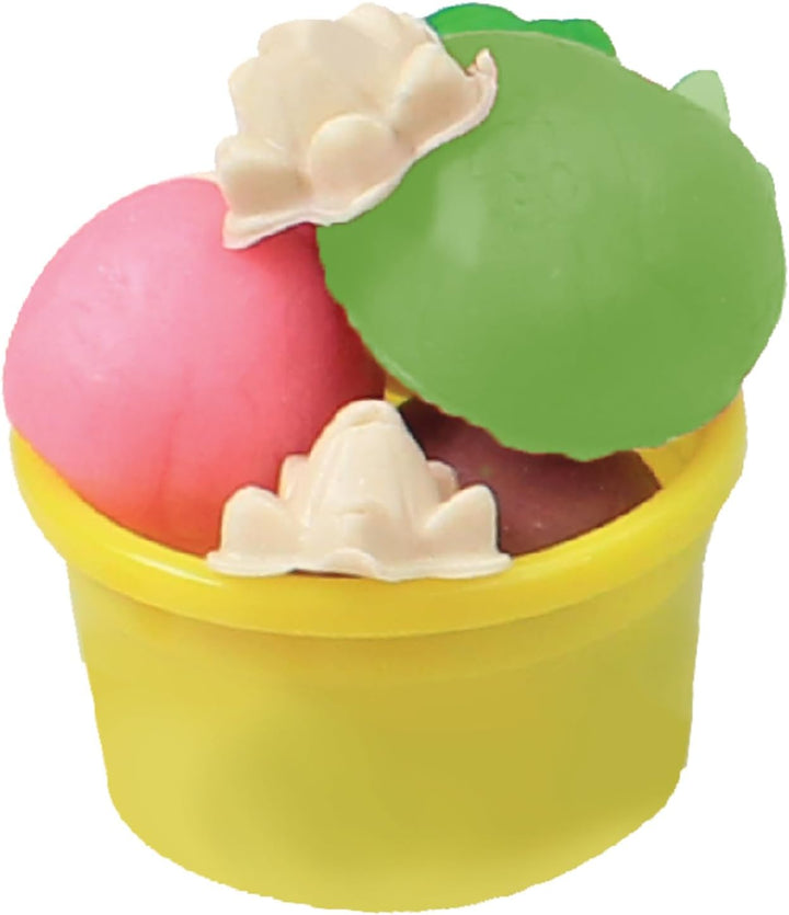 Simba 106326051 - Art und Fun Knetset Fruchteimer, 5x50g Knete, 5 Fruchtformen, 4 Ausstechformen, 16