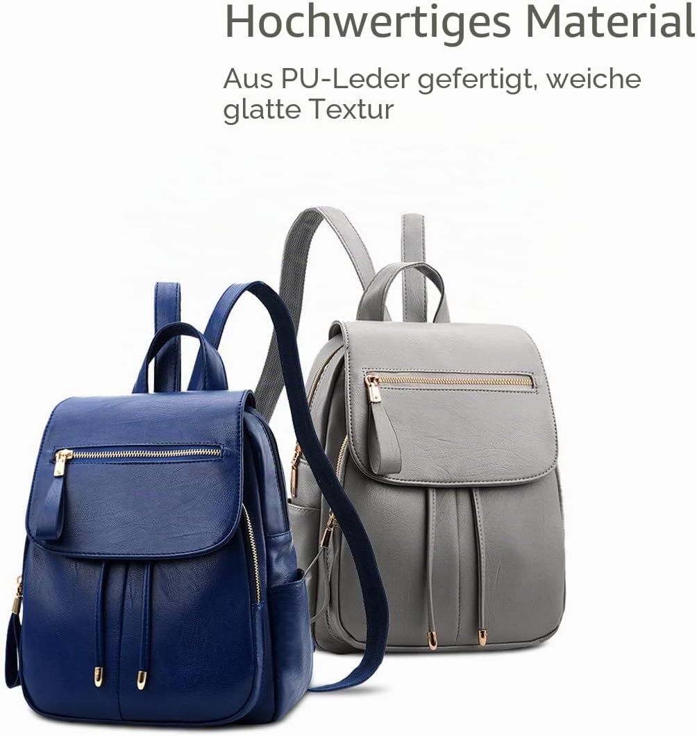 NICOLE&DORIS Mode Frauen Rucksack Mini Rucksack Leder Damen Rucksack Umhängetasche Geldbörsen Mädche