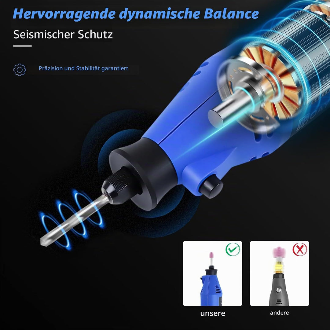 Mini Schleifer Multifunktionswerkzeug mit 80 Zubehör, 6-Variabler Geschwindigkeit, 10000-32000RPM Sc