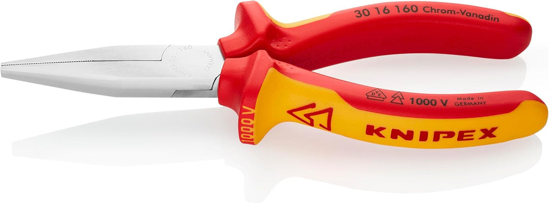 Knipex 3016160 Spitzzange mit Flach Tipps, 1000 Volt spezifische, 15,9 cm