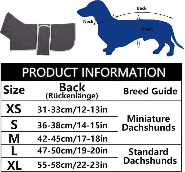 Geyecete-Polarfleece Winter hundemantel fur Dackel,Miniatur Dackel Pullover,Warmes Einstellbar Hunde