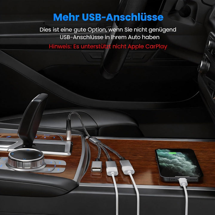 MOGOOD 3 in 1 USB Splitterkabel, Power Splitter 1 Männlich zu 3 Weiblichen 2.0 Adapter, Erweiterungs