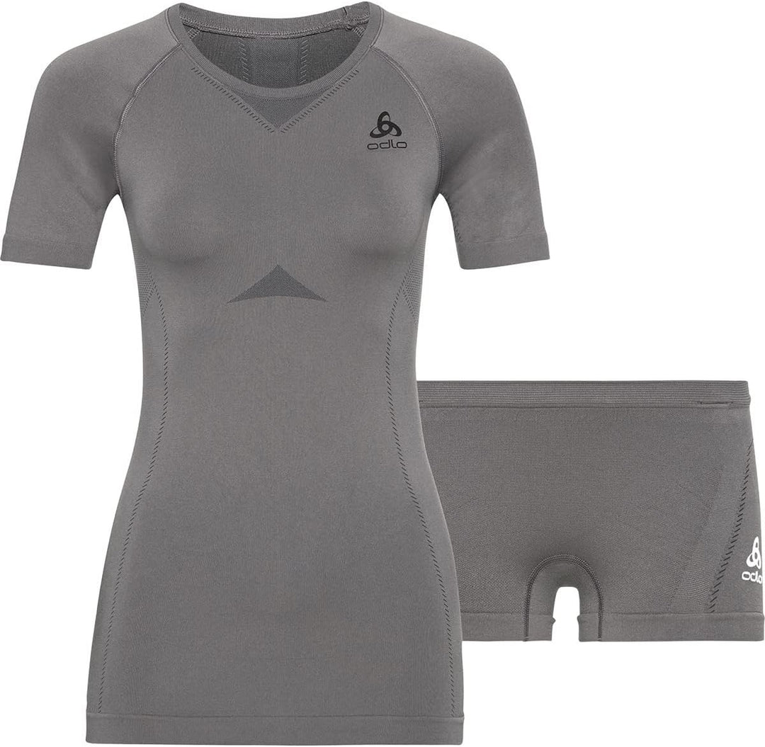 Odlo Damen Set Fundamentals Performance Light Baselayer Set S Odlo Steel Grey - Odlo Graphite Grey,