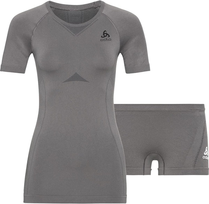 Odlo Damen Set Fundamentals Performance Light Baselayer Set S Odlo Steel Grey - Odlo Graphite Grey,
