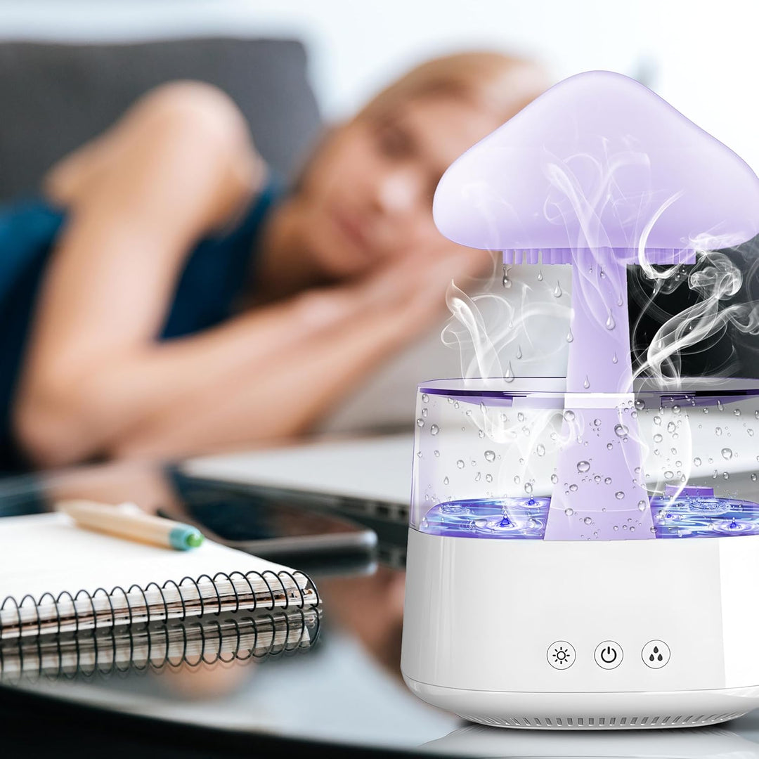 Retoo Luftbefeuchter Diffusor für ätherische Öle Nachttischlampe Aromathera-pie 7 Farben Nachtlicht