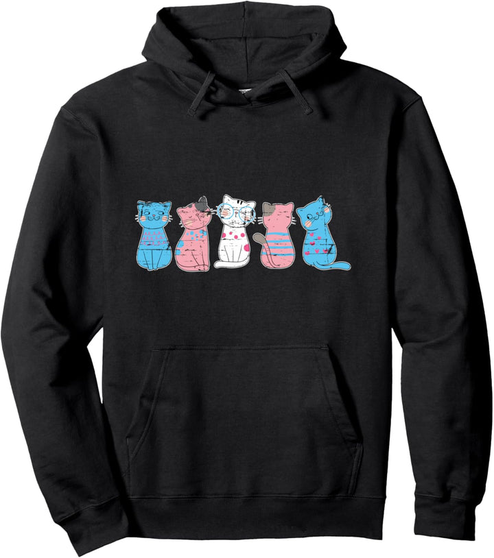 Transsexuell Katze Queer Haustier CSD LGBTQ Transgender Pullover Hoodie