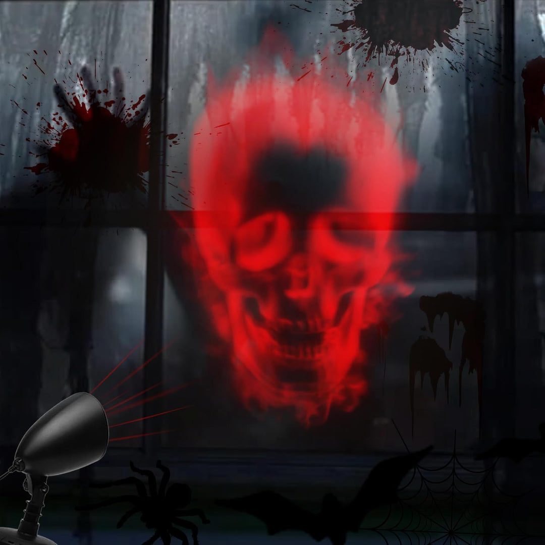 iShabao Halloween Deko Outdoor, 3D Dynamische Halloween Projektor mit Timer, Wasserdicht LED Projekt
