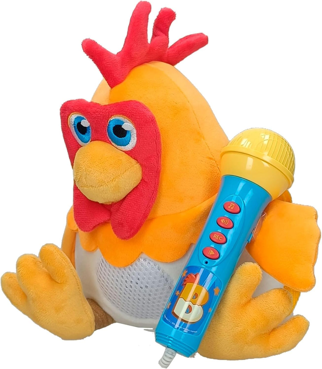 Hahn Bartolito mit Mikrofon Die Farm von Zenon (Reig4935)