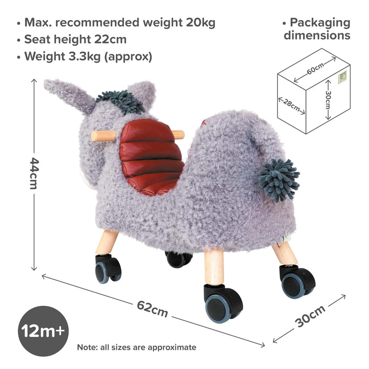 Little Bird Told Me - Ride On Toy Donkey for 1 Year Old Kids Toddler Toys for Girls &amp; Boys Soft Anim